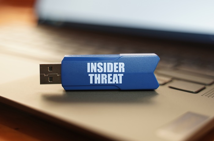 flash drive labelled insider threat