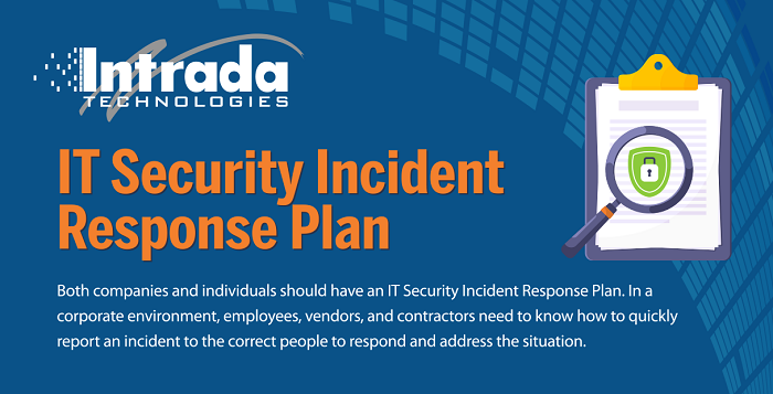 develop an incident response plan with intrada